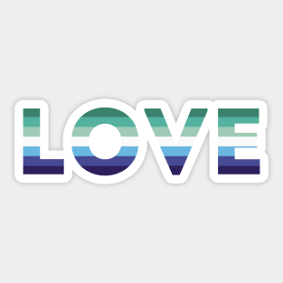 MLM Gay Man Pride Flag LOVE Sticker